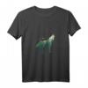 Damen Preserve & Protect Umweltschutz & Klimaschutz T-Shirt mit Wolf Silhouette und V-Ausschnitt – Für Tier- und Naturschützer, Demonstrationen & Umweltschutz-Bewusstsein