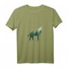 Damen Preserve & Protect Umweltschutz & Klimaschutz T-Shirt mit Wolf Silhouette und V-Ausschnitt – Für Tier- und Naturschützer, Demonstrationen & Umweltschutz-Bewusstsein
