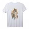 Wolf Tribal Aquarell Wolf Traumfänger T-Shirt – Für Tier- und Indianerliebhaber, Mädchen & Frühlingsliebhaber