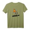 Rotkehlchen Vogel Beobachten Singvögel T-Shirt – Perfektes Geschenk für Natur- und Vogel-Liebhaber beim Beobachten und Füttern