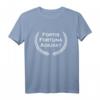 Fortis Fortuna Adiuvat - Latein T-Shirt mit Lorbeerkranz und SPQR Design, inspirierendes Geschenk für Feuerwehr, Polizei, Soldaten & Piloten