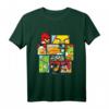 HapKoala Collage Offizielles Merchandise T-Shirt – Buntes Angry Birds Geschenk für Erwachsene