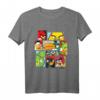 HapKoala Collage Offizielles Merchandise T-Shirt – Buntes Angry Birds Geschenk für Erwachsene