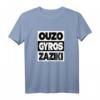 Ouzo Gyros Zaziki Tsatsiki Griechenland Trink Spruch T-Shirt – Lustiges Urlaubsdesign für Griechenland-Fans & Geschenkidee