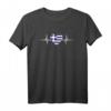 Griechische Flagge Herzschlag T-Shirt - Perfektes Geschenk für Griechenland Fans und Freunde