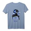 Griechische Frau Mädchen Flagge T-Shirt - Stolzes Heritage Griechenland Shirt für Frauen und Mädchen