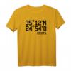 Kreta Koordinaten Griechenland Urlaub Reise T-Shirt – Perfektes Geschenk für Kreta-Liebhaber und Griechenland-Reisende