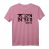Kreta Koordinaten Griechenland Urlaub Reise T-Shirt – Perfektes Geschenk für Kreta-Liebhaber und Griechenland-Reisende