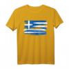 Griechische Flagge Vintage Brush Strokes Retr T-Shirt – Stolz auf Griechenland, perfektes Souvenir & Geschenk für Griechenland-Fans