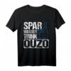 Ouzo Alkohol T-Shirt mit Spruch 'Trink Ouzo spar Wasser' – Lustiges Griechenland Partyshirt für Schnapsliebhaber und Urlauber