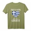 Just A Girl Who Loves Greece T-Shirt - Lustiges Geschenk für Griechenland-Fans, Reiseliebhaber und Fußballenthusiasten, perfekt für Geburtstage & Weihnachten