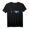 Griechenland Herz Grieche Herzschlag EKG Puls T-Shirt - Perfekt für Griechen, Touristen & als Souvenir für Reisen nach Athen, Kreta, Rhodos & Mykonos