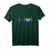 Griechenland Herz Grieche Herzschlag EKG Puls T-Shirt - Perfekt für Griechen, Touristen & als Souvenir für Reisen nach Athen, Kreta, Rhodos & Mykonos
