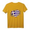 Griechische Flagge in Herzform T-Shirt für Griechenland Fans – Perfekt für Urlaub, Kultur und Stolz