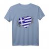 Griechische Flagge in Herzform T-Shirt für Griechenland Fans – Perfekt für Urlaub, Kultur und Stolz