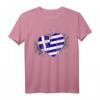 Griechische Flagge in Herzform T-Shirt für Griechenland Fans – Perfekt für Urlaub, Kultur und Stolz