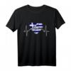 Athen Skyline Herzschlag Liebe Griechenland Flagge T-Shirt – Perfekt für Athen-Fans, Griechenland-Liebhaber und Souvenirs