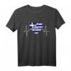 Athen Skyline Herzschlag Liebe Griechenland Flagge T-Shirt – Perfekt für Athen-Fans, Griechenland-Liebhaber und Souvenirs