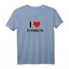 ICH LIEBE PLYMOUTH Stadt in England T-Shirt mit rotem Liebesherz – Klassisch geschnitten, Souvenir für Plymouth Fans