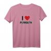 ICH LIEBE PLYMOUTH Stadt in England T-Shirt mit rotem Liebesherz – Klassisch geschnitten, Souvenir für Plymouth Fans