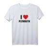 ICH LIEBE PLYMOUTH Stadt in England T-Shirt mit rotem Liebesherz – Klassisch geschnitten, Souvenir für Plymouth Fans
