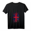 Damen T-Shirt mit Union Jack Flagge - Klassisches UK Design mit V-Ausschnitt, leichtes und stylisches Kleidungsstück für britische Fans