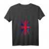 Damen T-Shirt mit Union Jack Flagge - Klassisches UK Design mit V-Ausschnitt, leichtes und stylisches Kleidungsstück für britische Fans