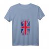 Damen T-Shirt mit Union Jack Flagge - Klassisches UK Design mit V-Ausschnitt, leichtes und stylisches Kleidungsstück für britische Fans