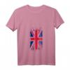 Damen T-Shirt mit Union Jack Flagge - Klassisches UK Design mit V-Ausschnitt, leichtes und stylisches Kleidungsstück für britische Fans