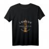 Damen London T-Shirt mit Big Ben, Piccadilly Circus & Union Jack - Vintage Großbritannien Design mit V-Ausschnitt