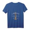 Damen London T-Shirt mit Big Ben, Piccadilly Circus & Union Jack - Vintage Großbritannien Design mit V-Ausschnitt