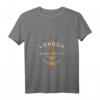 Damen London T-Shirt mit Big Ben, Piccadilly Circus & Union Jack - Vintage Großbritannien Design mit V-Ausschnitt