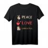 Peace Love Guinea Pigs - Lustiges Meerschweinchen T-Shirt für Kinder, Damen & Herren als Geschenk & Tierzubehör