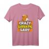 Crazy 40Geburtstag Lady T-Shirt - Perfektes Pet Lover Geschenk für Frauen mit klassischem Schnitt