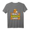 Crazy 40Geburtstag Lady T-Shirt - Perfektes Pet Lover Geschenk für Frauen mit klassischem Schnitt