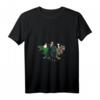 Damen Meerschweinchen reitet Rex Dinosaurier Geburtstag Kinder T-Shirt mit V-Ausschnitt - Lustiges Tierliebhaber Geschenk für Kinder und Tierärzte