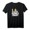 Krone mit Aufschrift 'I Love Guinea Conakry' T-Shirt – Stolzes Kleidungsstück für Guinea Conakry Fans und Unterstützer