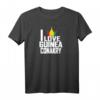 Krone mit Aufschrift 'I Love Guinea Conakry' T-Shirt – Stolzes Kleidungsstück für Guinea Conakry Fans und Unterstützer
