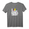 Krone mit Aufschrift 'I Love Guinea Conakry' T-Shirt – Stolzes Kleidungsstück für Guinea Conakry Fans und Unterstützer