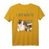 Lustiges T-Shirt: I Just Want To Read Books And Pet My Meerschweinchen – Perfekt für Tier- und Bücherliebhaber als Geschenk