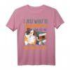 Lustiges T-Shirt: I Just Want To Read Books And Pet My Meerschweinchen – Perfekt für Tier- und Bücherliebhaber als Geschenk