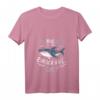Damen Hai Haie Haifisch T-Shirt mit V-Ausschnitt – Leichtes, Stylisches Meerestier-Shirt für Damen