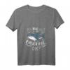 Damen Hai Haie Haifisch T-Shirt mit V-Ausschnitt – Leichtes, Stylisches Meerestier-Shirt für Damen