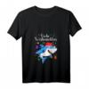 Lustiges Damen Weihnachts Hai T-Shirt 2021 mit V-Ausschnitt - Witziges Weihnachtsgeschenk für Haifisch-Liebhaber & Weihnachtsfeier-Outfit