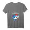 Lustiges Damen Weihnachts Hai T-Shirt 2021 mit V-Ausschnitt - Witziges Weihnachtsgeschenk für Haifisch-Liebhaber & Weihnachtsfeier-Outfit