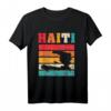 Haitian Pride Inselkarte T-Shirt mit amerikanischer Flagge – Kulturelle Geschenkidee für Haiti-Liebhaber & Touristen