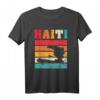 Haitian Pride Inselkarte T-Shirt mit amerikanischer Flagge – Kulturelle Geschenkidee für Haiti-Liebhaber & Touristen