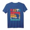 Haitian Pride Inselkarte T-Shirt mit amerikanischer Flagge – Kulturelle Geschenkidee für Haiti-Liebhaber & Touristen