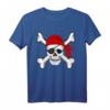 Piraten gekreuzten Knochen und Totenkopf T-Shirt – Lustiges Piratenkostüm für Halloween, Talk like a Pirate Tag und Piraten-Fans als Geschenk