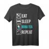 Lustiges Eat Sleep Boba Tea Repeat T-Shirt – Perfektes Geschenk für Bubble Tea Fans, Tee- und Getränkeliebhaber, Weihnachten & Geburtstag